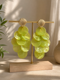 Boucle d’oreille Elora vert