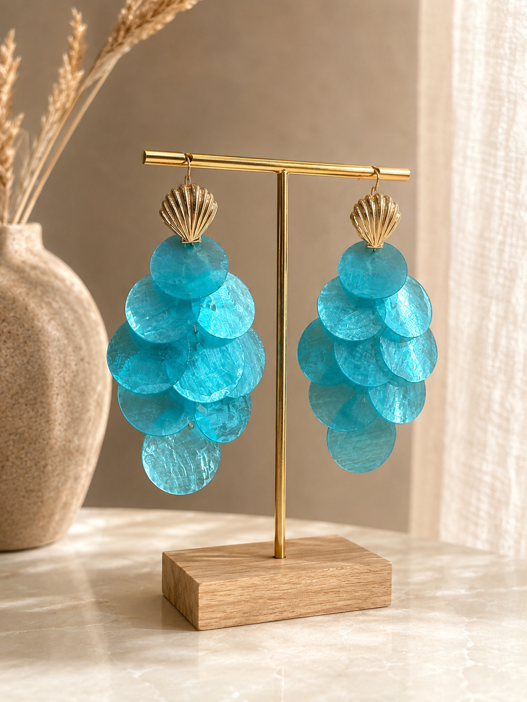 Boucle d’oreille Elora bleu